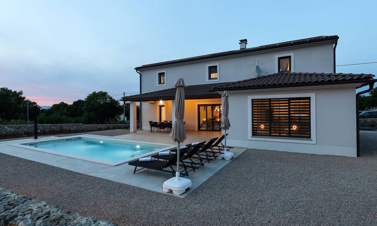 Poljica House | Beautiful home in Krk with private swimming pool, can be inside or outside