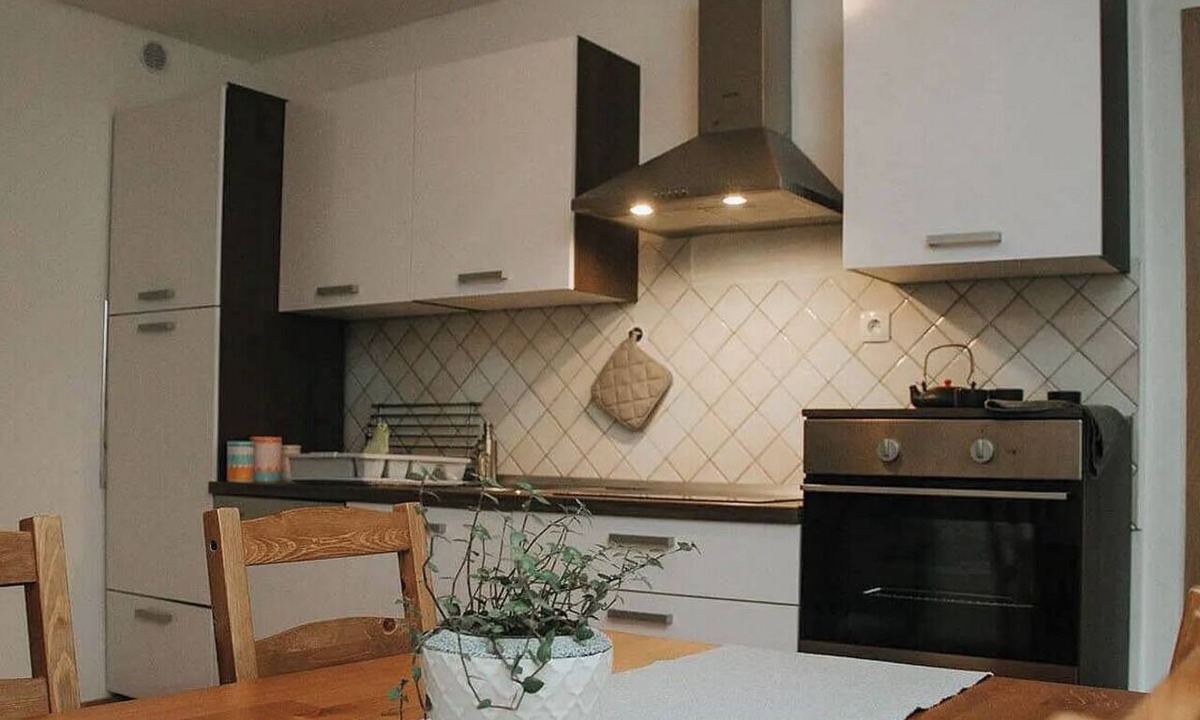 Kobarid Apartment | Comfortable one-bedroom apartment in Drežnica near Kobarid, featuring a fully equipped kitchen, free WiFi, air conditioning, and beautiful mountain surroundings.