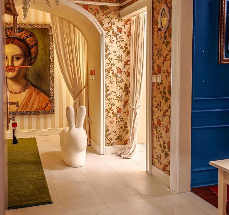 Ljubljana Old Town Apartment | Mondo Diverso by KOT SEN Rare Hand-Painted Residence