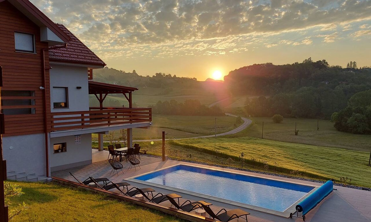 Pregrada Villa | Spacious villa in Zagorje with jacuzzi, sauna, pool, barbecue, and scenic views