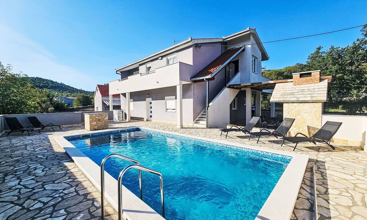 Primorski Dolac House | Stunning private villa for 6 guests with WIFI, A/C, private pool, TV, terrace and panoramic view