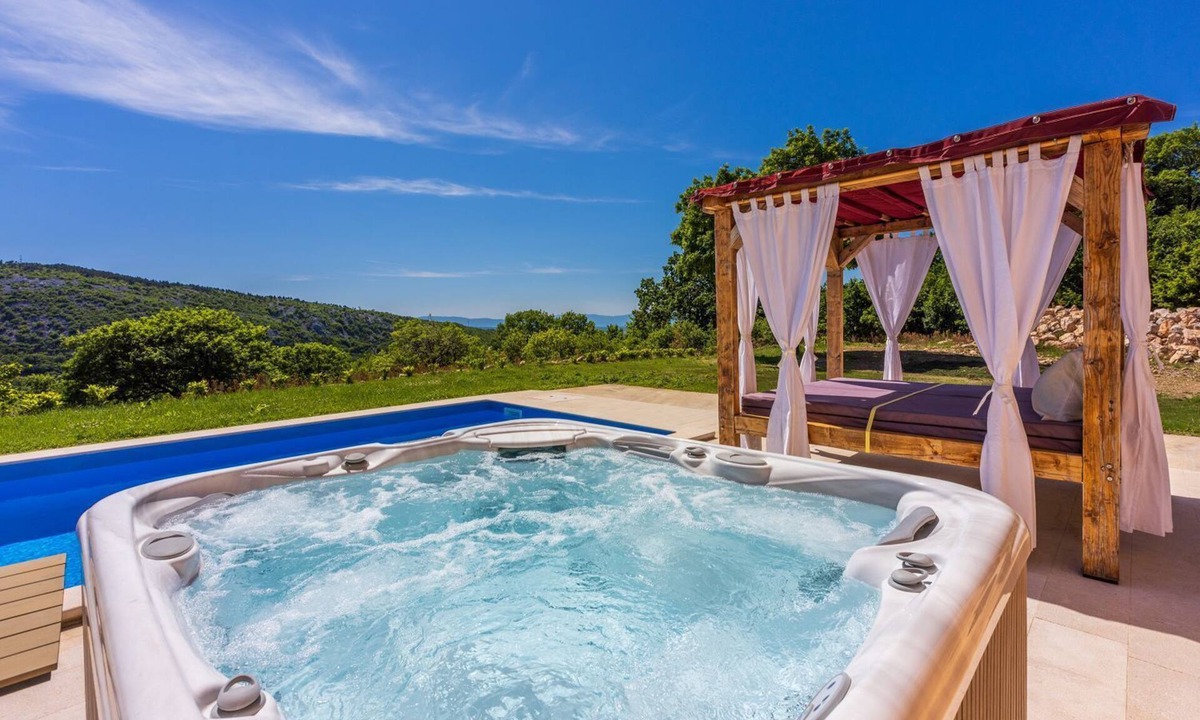 Bribir House | Stunning villa with whirlpool, sea view, billiards, ping-pong, private pool, barbecue