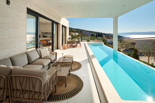 Jesenice Villa | Villa Askana, 3 Bedrooms, 4 Baths, Infinity Pool, Whirlpool, Sea view, Outdoor kitchen