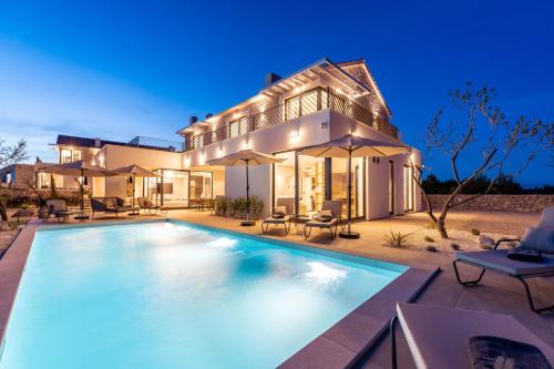 Vodice Villa | Villa Galla - Sea view, Jacuzzi, Heated pool Modern design