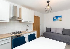 Popular fully equipped modern one bedroom apartment in a top location in Porec near the beach and with sea view