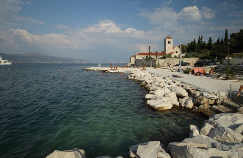Arbanija Apartment | Big apt w large terrace&great sea view,close beach