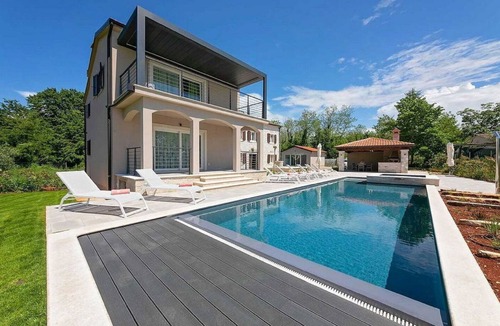Kastelir-Labinci House | Fantastic villa with sauna, whirlpool, private pool, cot, billiards, BBQ