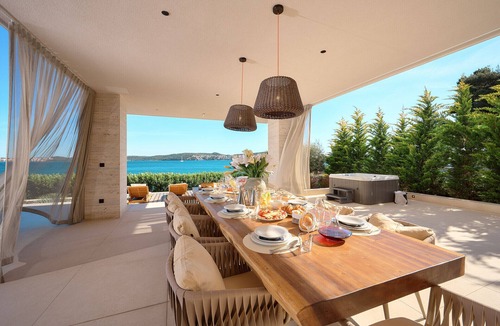 Seget Donji Villa | Luxury Beachfront Villa Malia Trogir with Pool