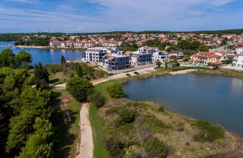 Medulin Other | Modern apartment with balcony, sea and pool view for a couple in Medulin