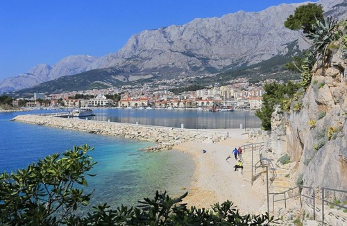 Makarska Old Town Apartment | Studio flat with terrace Makarska (AS-11063-b)
