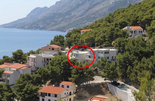 Brela Apartment | Studio flat with terrace and sea view Brela, Makarska (AS-6907-a)
