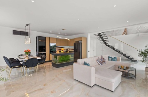 Bregi Villa | Stunning private villa for 10 guests with WIFI, hot tub, private pool, A/C, TV and terrace