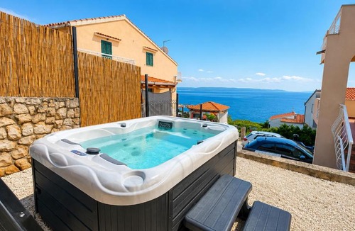 Businci Villa | Villa Starlight Okrug Panoramic Sea View & Jacuzzi