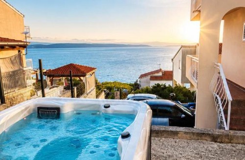 Businci Villa | Villa Starlight Okrug Panoramic Sea View & Jacuzzi