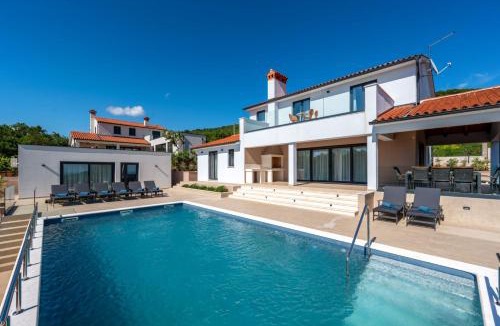 Brgod House | Villa with private pool, garden and seaview for max 11 Pers near Labin 5207-1