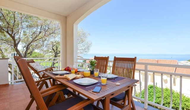Apartment Luna with a beautiful sea view in Lun