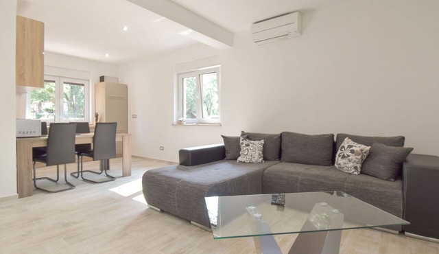 Beautiful apartment for 5 guests with WIFI, A/C, private pool, TV, terrace and pets allowed in Umag
