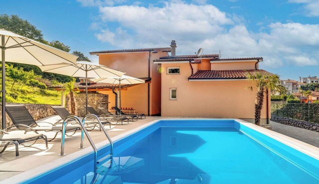 Beautiful private villa with hot tub, WIFI, private pool, A/C, TV, terrace and panoramic view in Rijeka