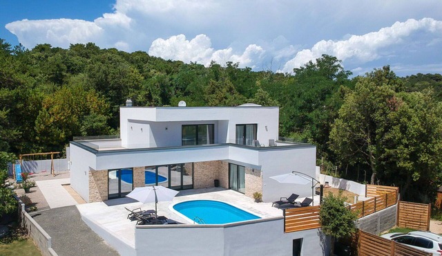 Beautiful private villa with hot tub, A/C, private pool, WIFI, TV, patio and pets allowed in Senj