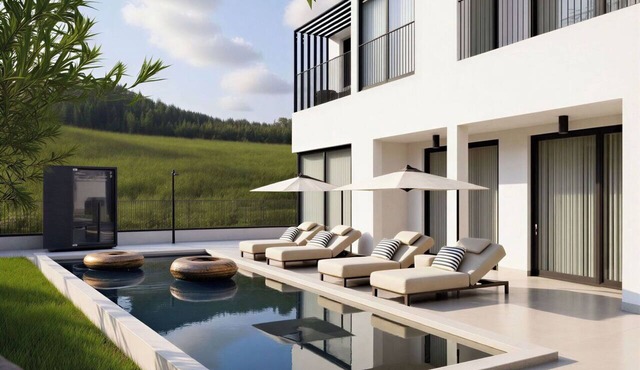 Beautiful private villa with hot tub, WIFI, private pool, A/C, TV, terrace and pets allowed
