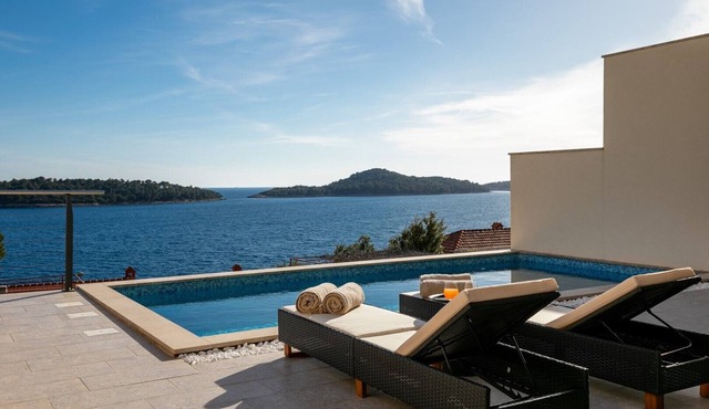 Beautiful Villa with Sea View and Private Pool in Blato