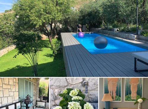 Great 4-bedroom villa with heated pool in Duće