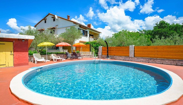 Lovely apartment for 4 guests with WIFI, A/C, private pool, TV, terrace and pets allowed in Pazin