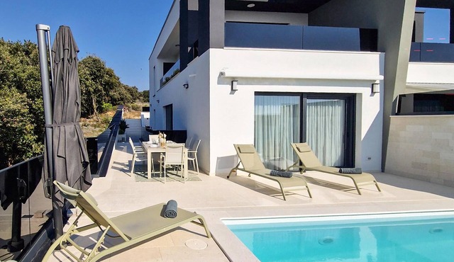 Luxurious home in Mandre with private swimming pool, can be inside or outside in Mandre