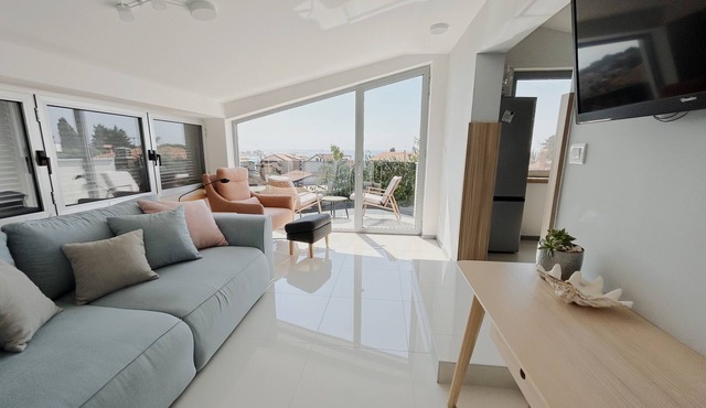 October in Luxury Sea-View Stay near Sandy Beach in Zambratija