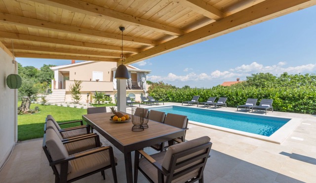 Pool, Garden, Air-conditioned, Panoramic sea view, Family-friendly in Porec