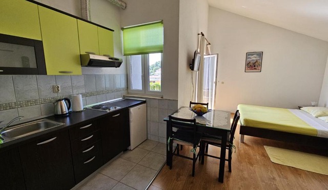 Studio apartment in Duce with sea view, balcony, air conditioning, WiFi 5067-6 in Duće