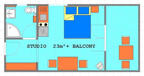 Studio Apartment Okrug Gornji near Sea in Trogir