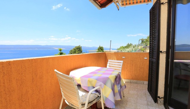 Studio flat with balcony and sea view Marušići, Omiš (AS-1024-a) in Marušići