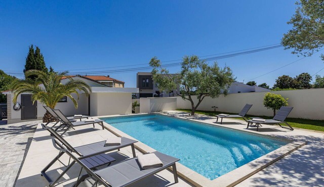 Stunning private villa for 10 guests with private pool, WIFI, A/C, TV, patio and pets allowed in Premantura