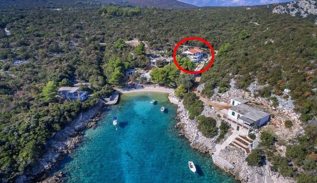 Two bedroom apartment with terrace Cove Milna (Zastražišće), Hvar (A-17417-a)