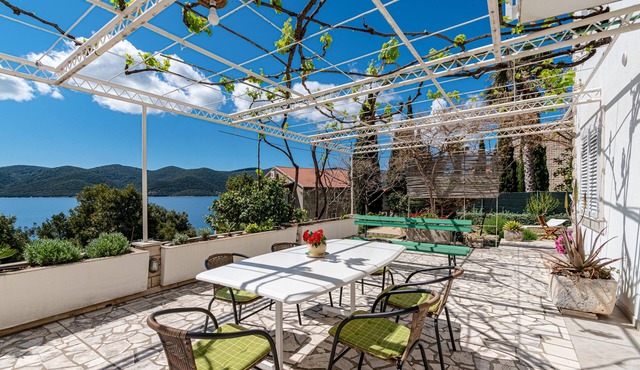 Two bedroom apartment with terrace and sea view Viganj, Pelješac (A-19391-a)