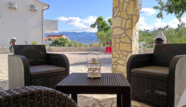 Two bedroom apartment with terrace Polje, Krk (A-18669-b) in Šilo