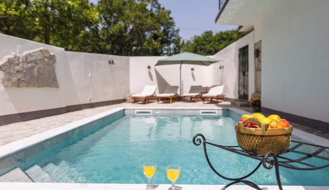 Unique mediterranean stone house with pool in Grižane