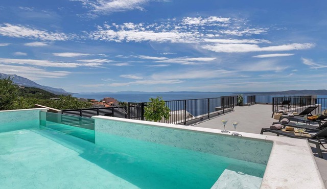 Villa Beyond Blue - modern villa with stunning sea views and a pool for up to six guests by MyWaycation in Brela