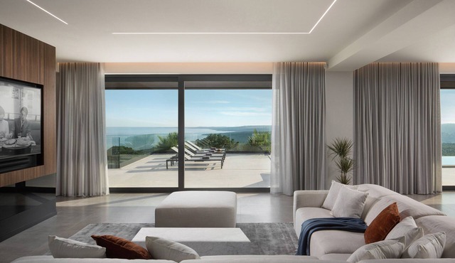 Villa Panoramica: A luxurious villa on the east coast of Istria with a private pool in Koromačno