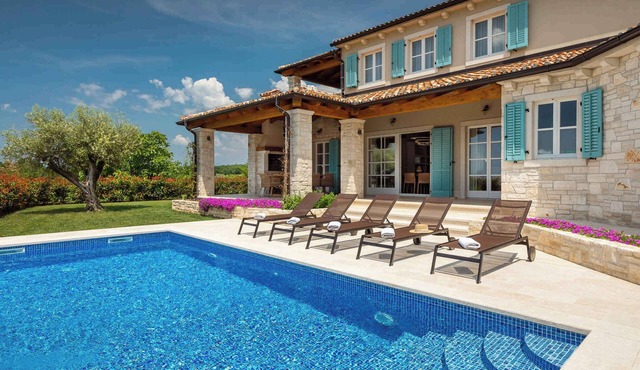 Villa with pool and well-tended garden in Višnjan