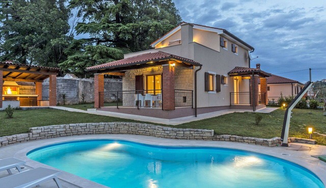 Wonderful private villa for 8 people with WIFI, A/C, private pool, TV, terrace and pets allowed in Umag