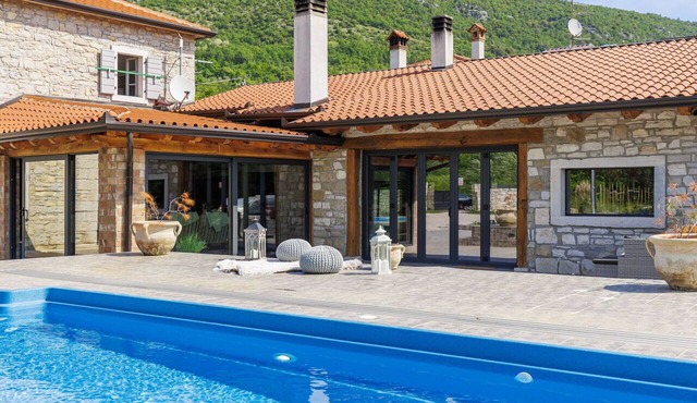 Wonderful private villa with private pool, WIFI, A/C, TV, terrace, pets allowed and panoramic view in Buzet