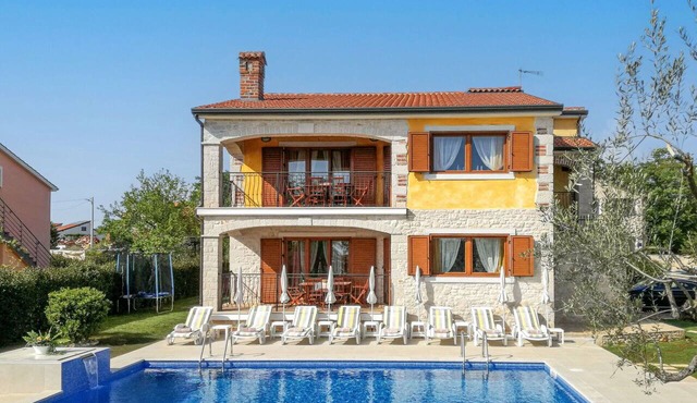 Wonderful private villa for 10 guests with WIFI, A/C, private pool, TV, terrace and pets allowed in Pazin
