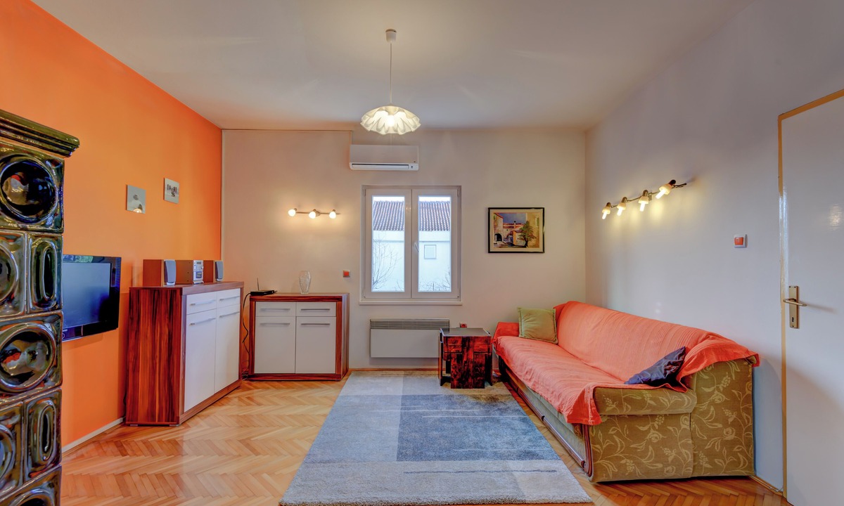 Zadar Apartment | The apartments consists of two bedrooms, a bathroom, a kitchen and a living room