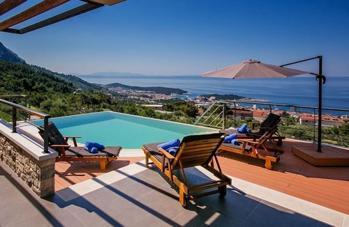 Veliko Brdo Villa | Villa View * Luxury villa in Makarska, private heated pool, gym, jacuzzi, sea view, electric car charger