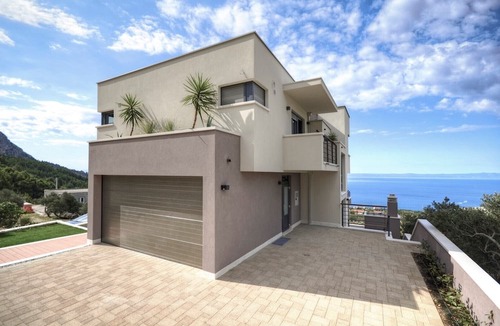 Veliko Brdo Villa | Villa View * Luxury villa in Makarska, private heated pool, gym, jacuzzi, sea view, electric car charger
