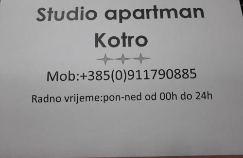Beli Manastir Apartment | Studio apartman KOTRO
