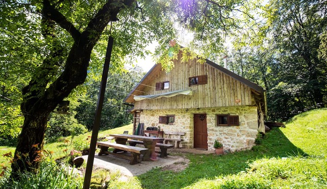 Miha Lodge in the woods with magnificent view in Soca