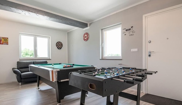 Villa "Mile" with heated pool, grill, and terrace in Katuni